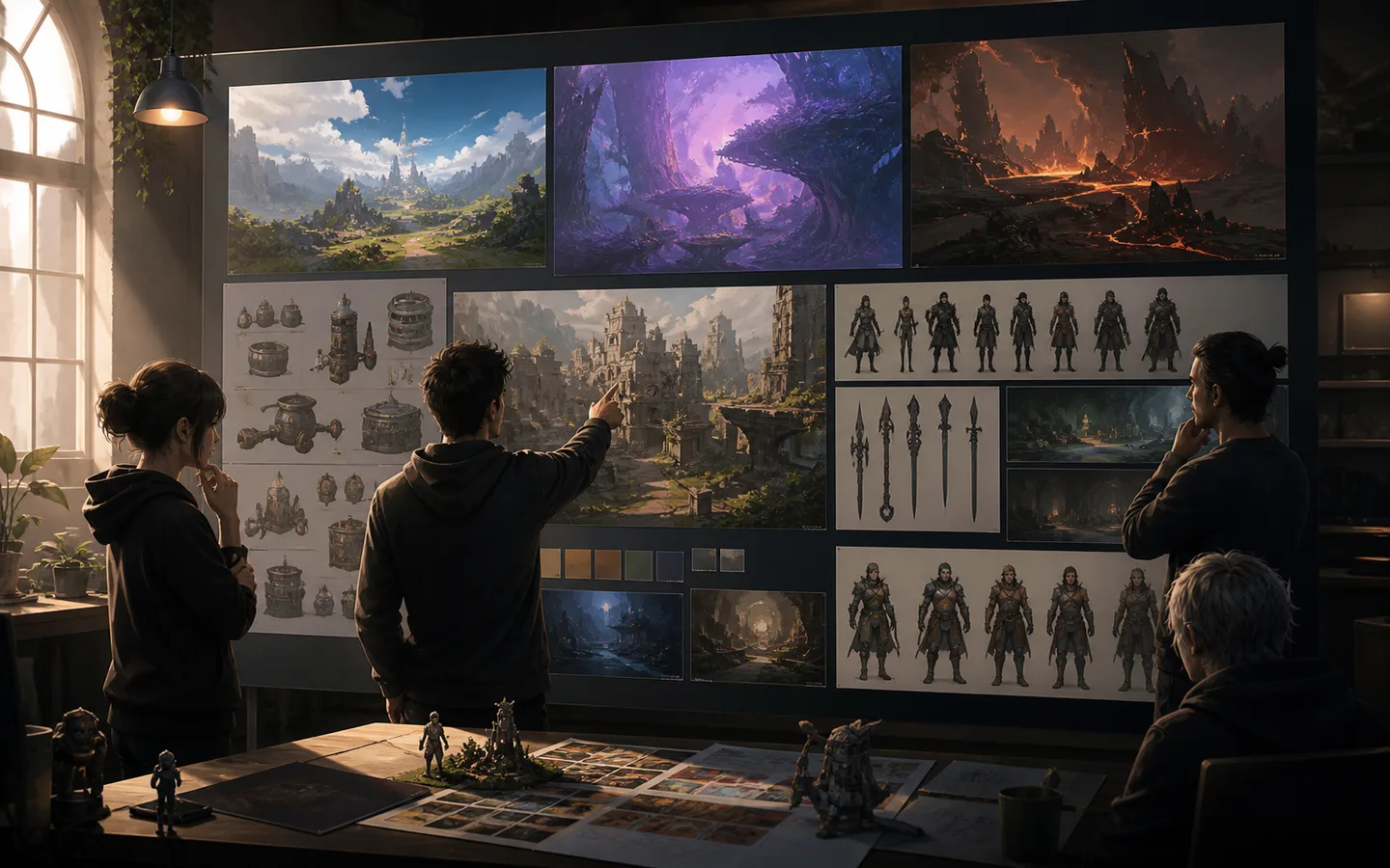 AI game art generation visual showing lp product proof