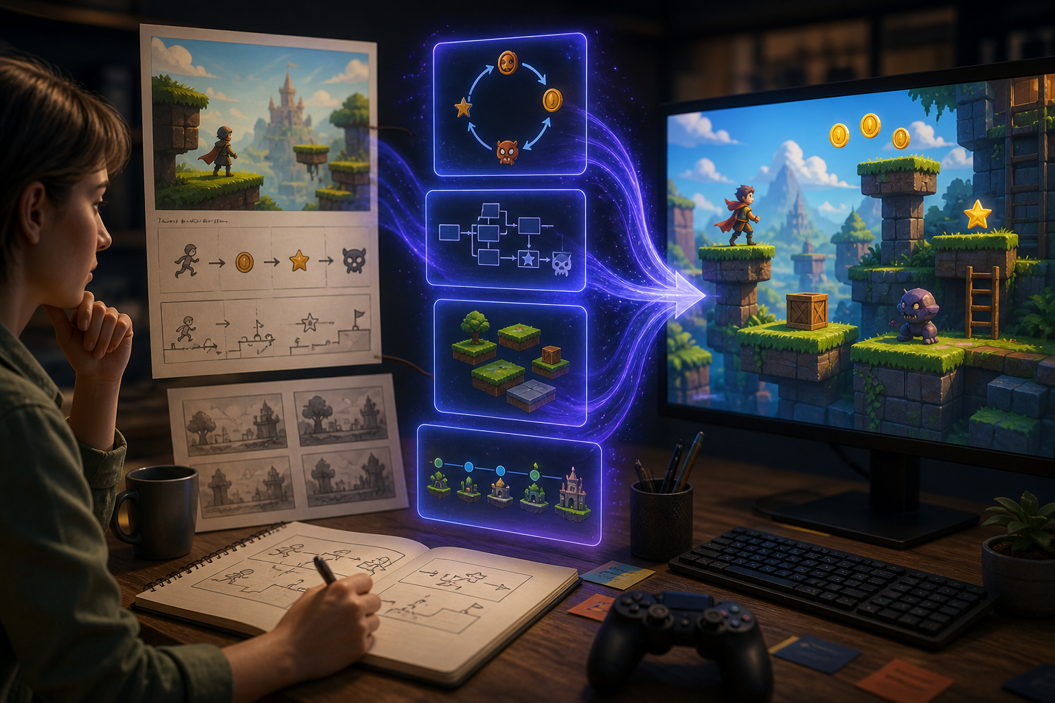 From an AI Game Design Brief to a Playable Prototype