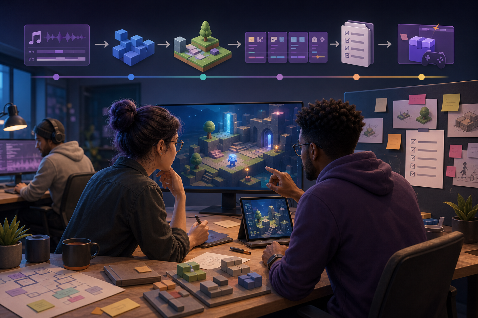 AI Game Maker Workflow: From Offline Music Loops to a Playable Prototype inline 2 workflow illustration