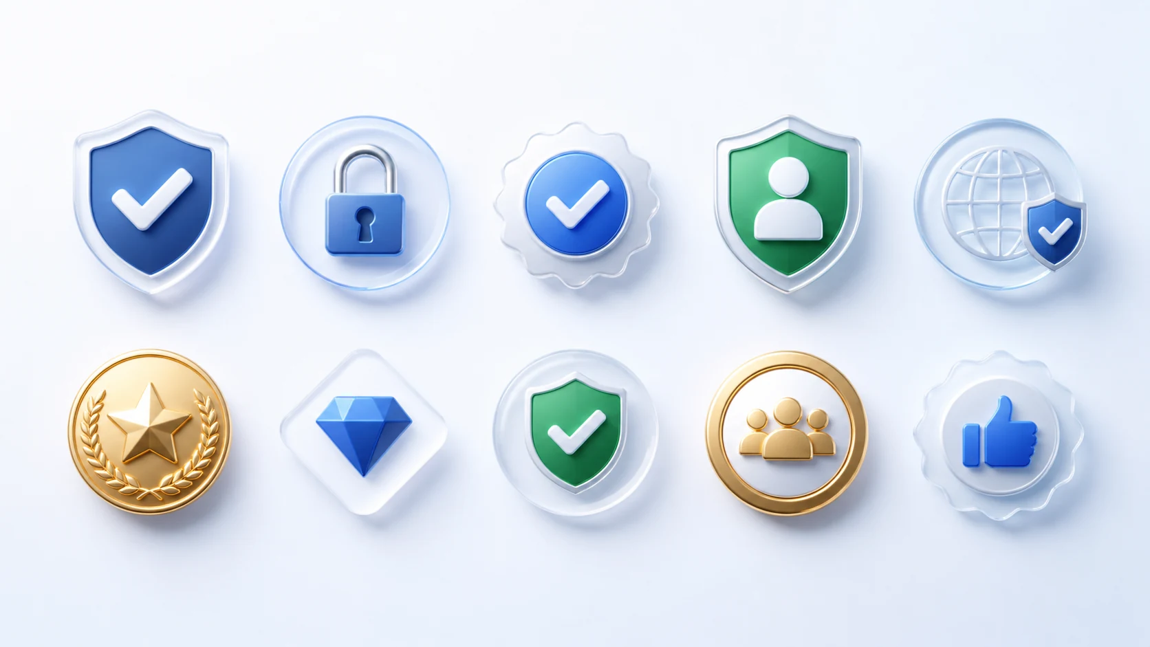 Landing Page Trust Badge Graphics AI Image Generator