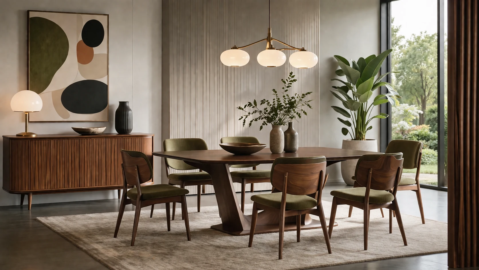 Best AI Mid Century Modern Dining Sets Generator: Create Stunning Mid Century Modern Dining Sets in Seconds example 1