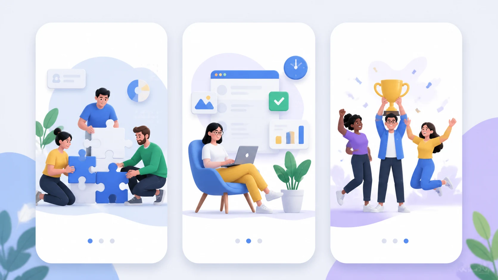 Mobile App Onboarding Illustrations AI Image Generator