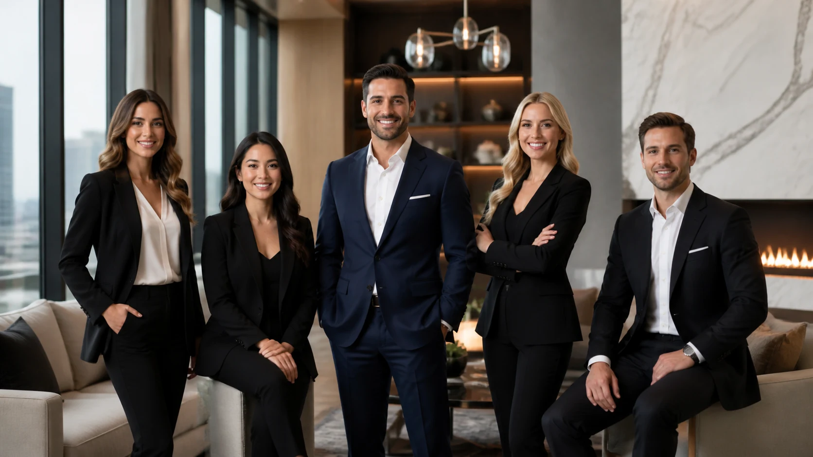 Modern Real Estate Team Group Photos AI Image Generator