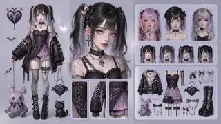 Pastel Goth Character Art Generator preview