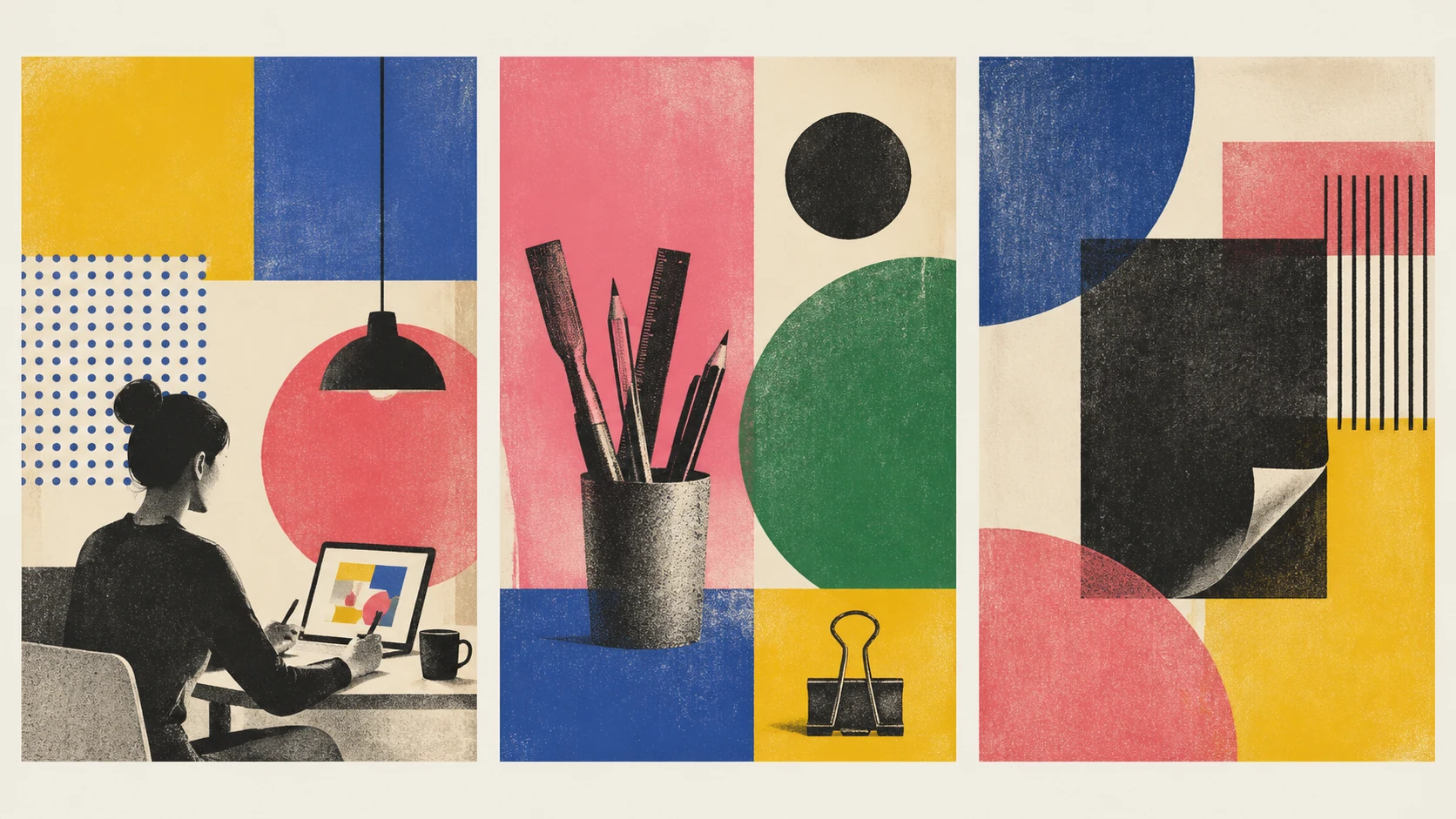 Risograph Art Style Posters AI Image Generator