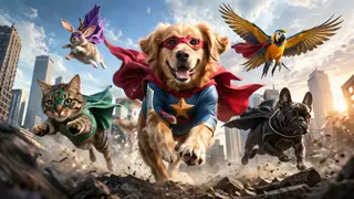 Superhero Pet Action Shots Generator preview