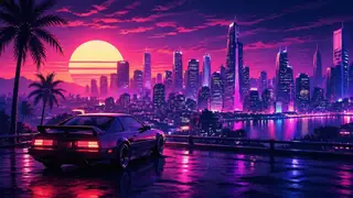 Synthwave Cityscapes Generator preview