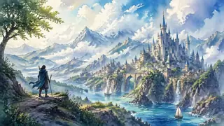 Watercolor Fantasy Landscapes Generator preview
