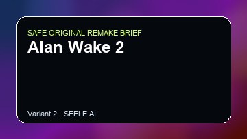 Alan Wake 2 original game remake reference artwork 2