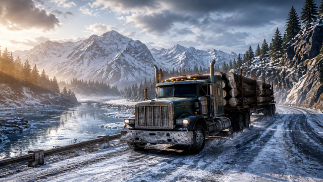 Alaskan Road Truckers original game remake reference artwork 3