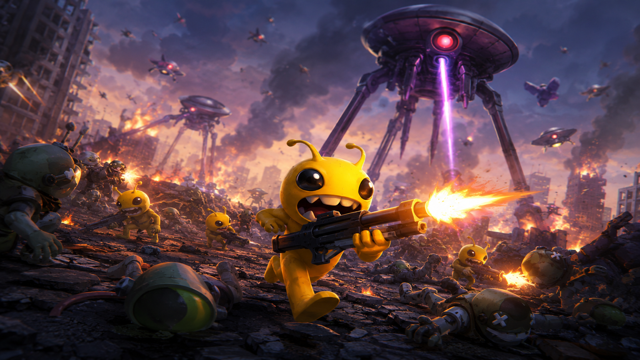 Alien Hominid Invasion original game remake reference artwork 2