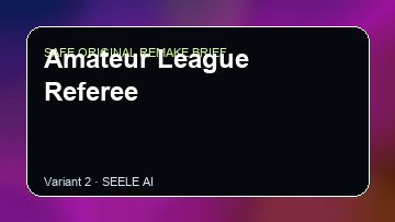 Amateur League Referee original game remake reference artwork 2