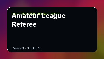 Amateur League Referee original game remake reference artwork 3