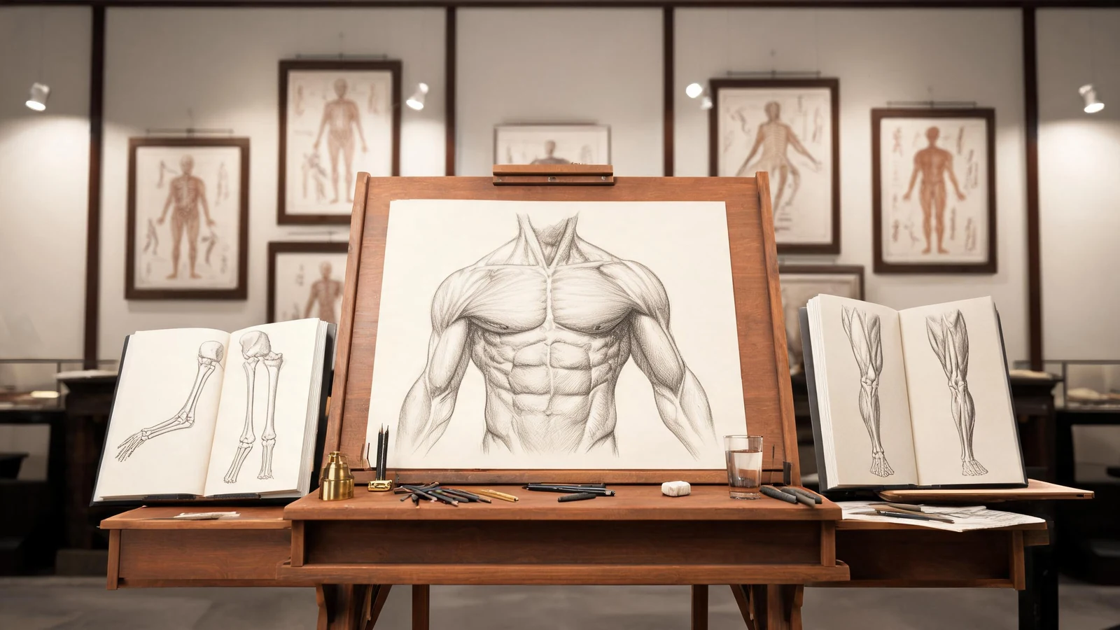 Polished anatomy study drawings hero image