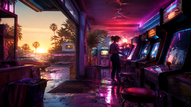 Arcade Paradise original game remake reference artwork 1
