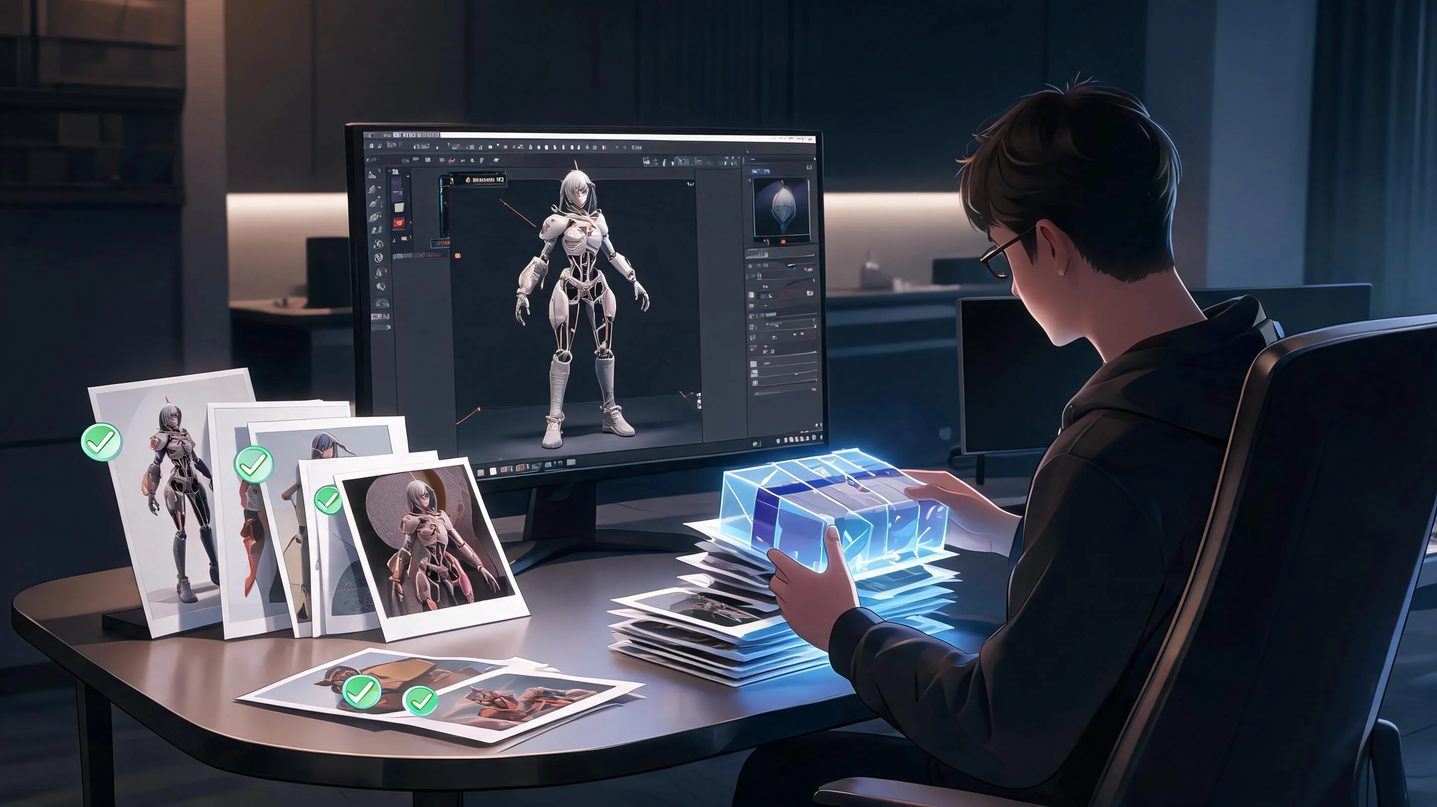Prepare Production Handoff illustration for Avatar Model Generator