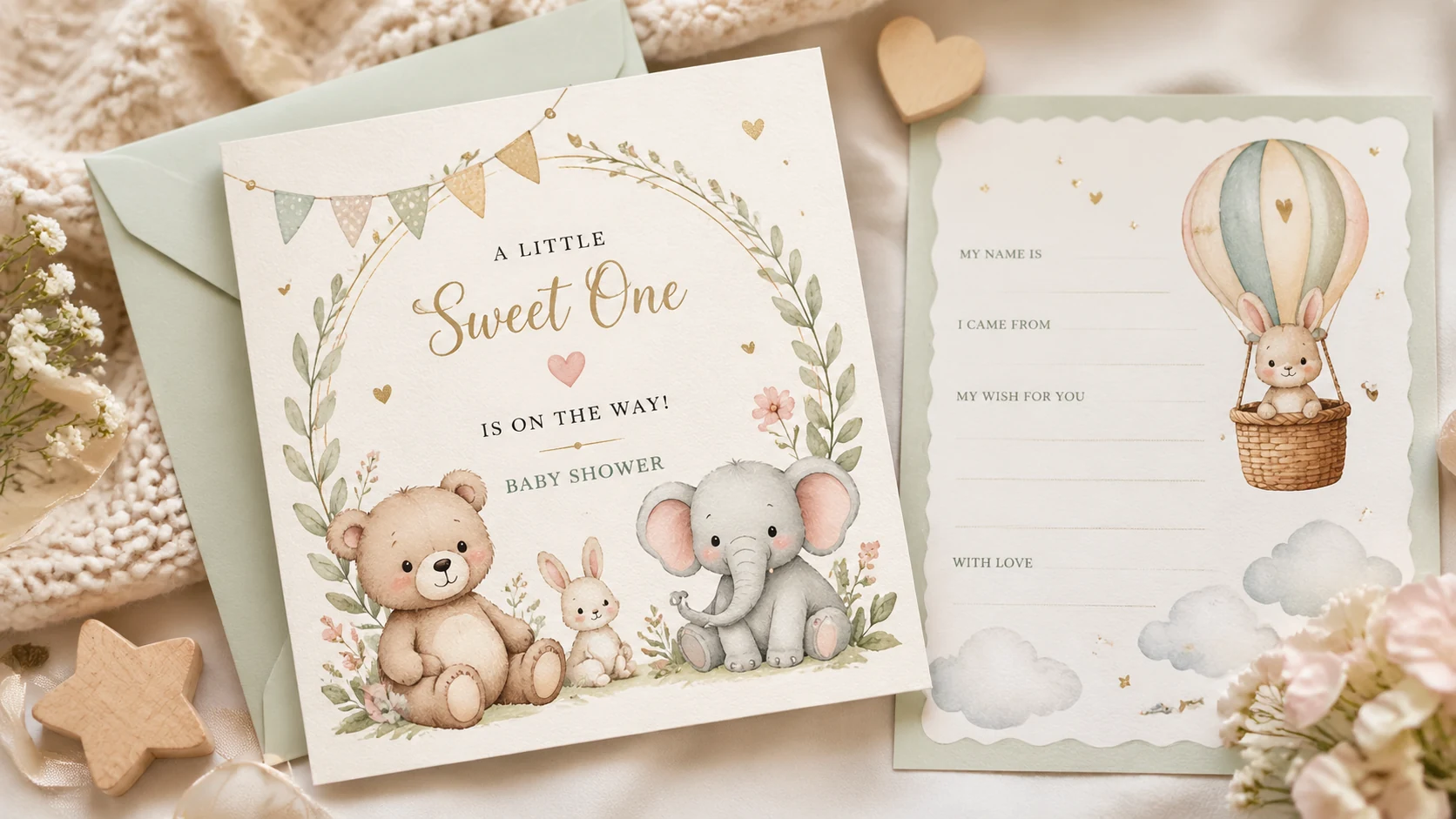 Baby Shower Card Art AI Image Generator