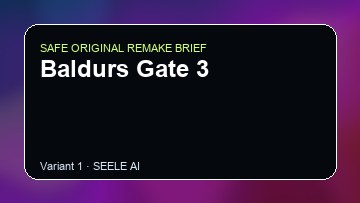 Baldurs Gate 3 Game Customer Remake preview