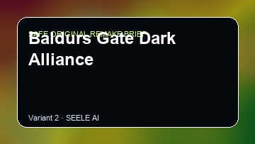 Baldurs Gate Dark Alliance original game remake reference artwork 2