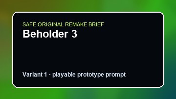 Beholder 3 original beholder 3 custom game reference artwork 1
