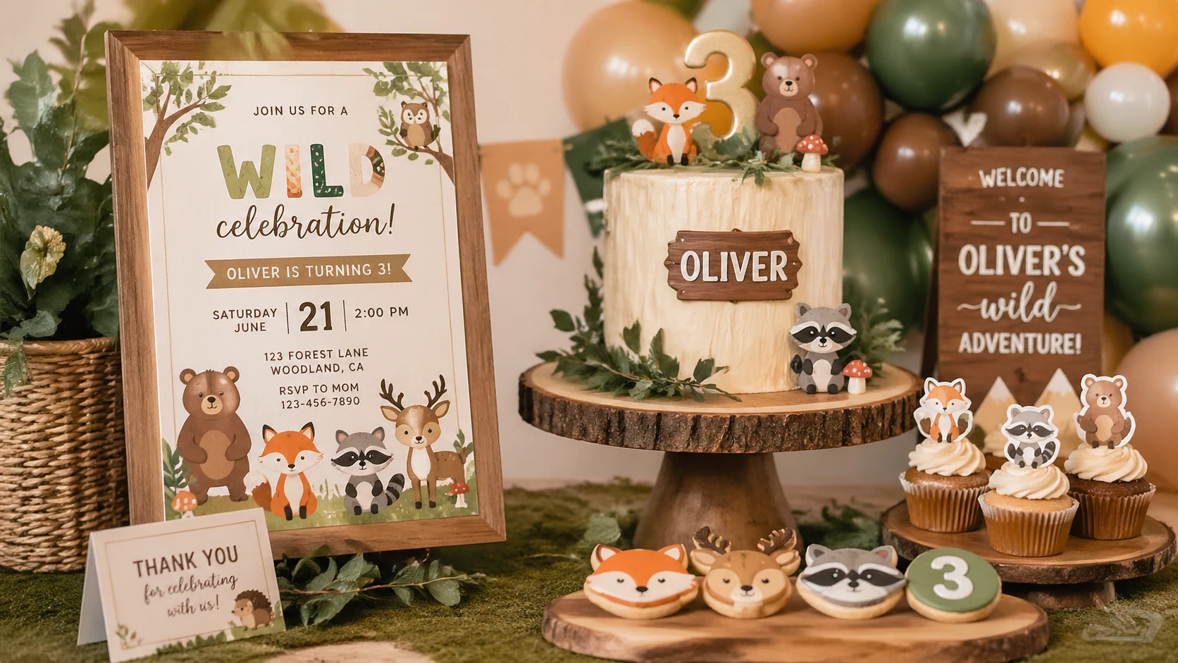 Close-up or alternate layout for cohesive birthday party visuals with decorations
