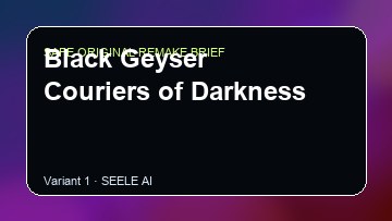 Black Geyser Couriers of Darkness original game remake reference artwork 1