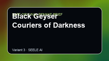 Black Geyser Couriers of Darkness original game remake reference artwork 3