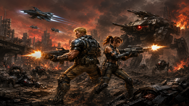 Blazing Chrome original game remake reference artwork 3