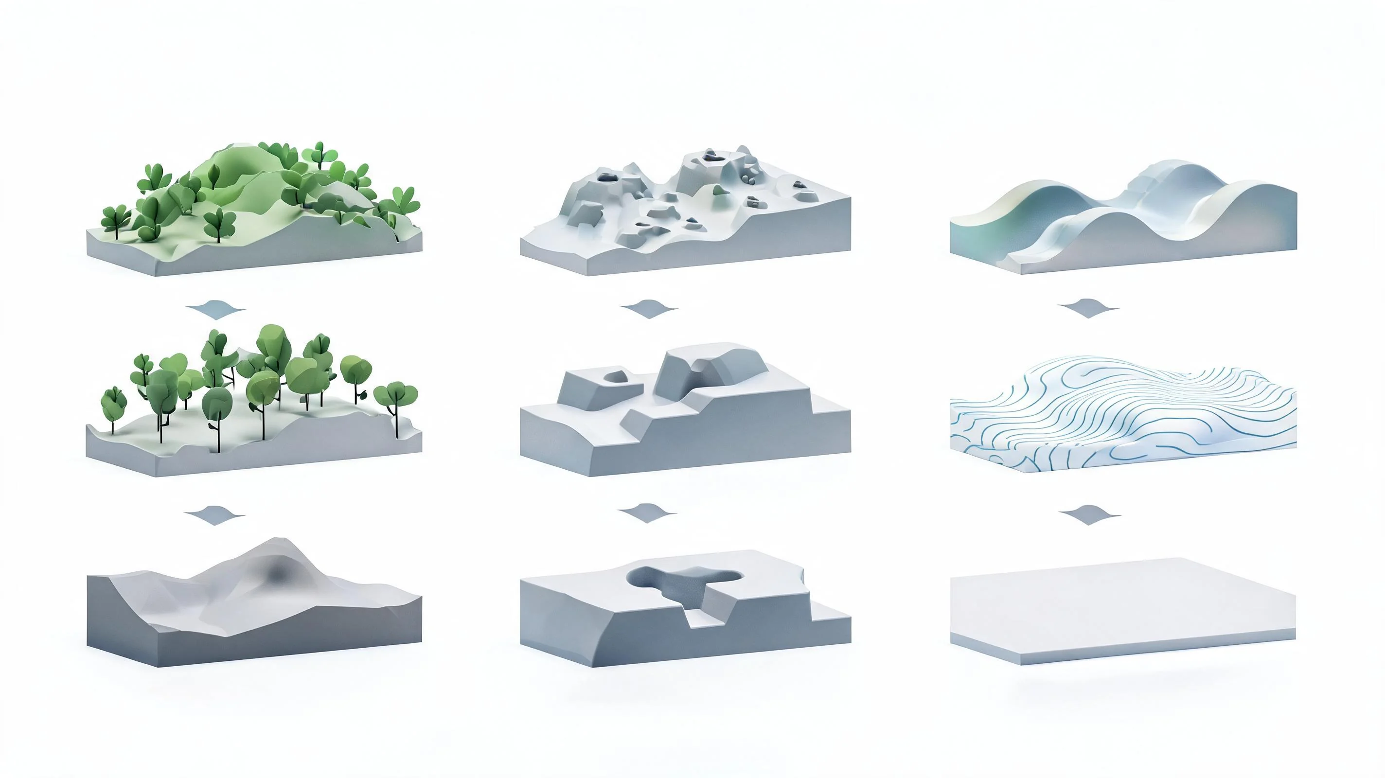 Compare Workable Routes illustration for Free Canyon Terrain Generator