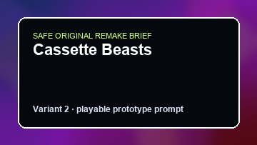 Cassette Beasts original cassette beasts custom game reference artwork 2