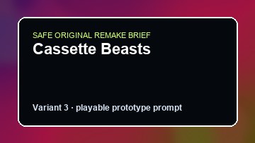 Cassette Beasts original cassette beasts custom game reference artwork 3