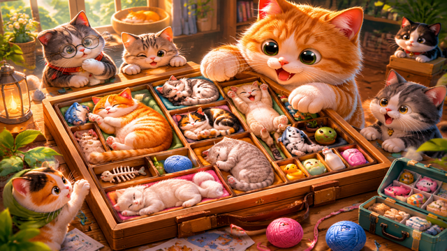 Cats Organized Neatly original game remake reference artwork 2