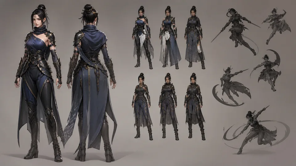 AI game character-sheet design visual showing lp feature 02