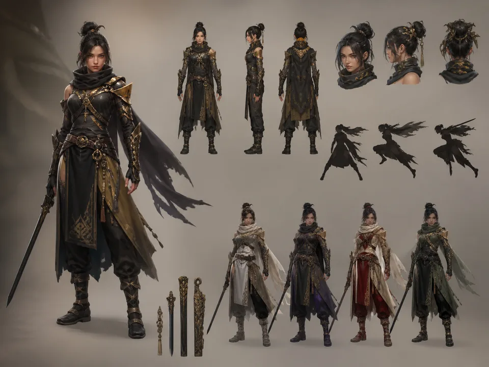 AI game character-sheet design visual showing lp hero 02