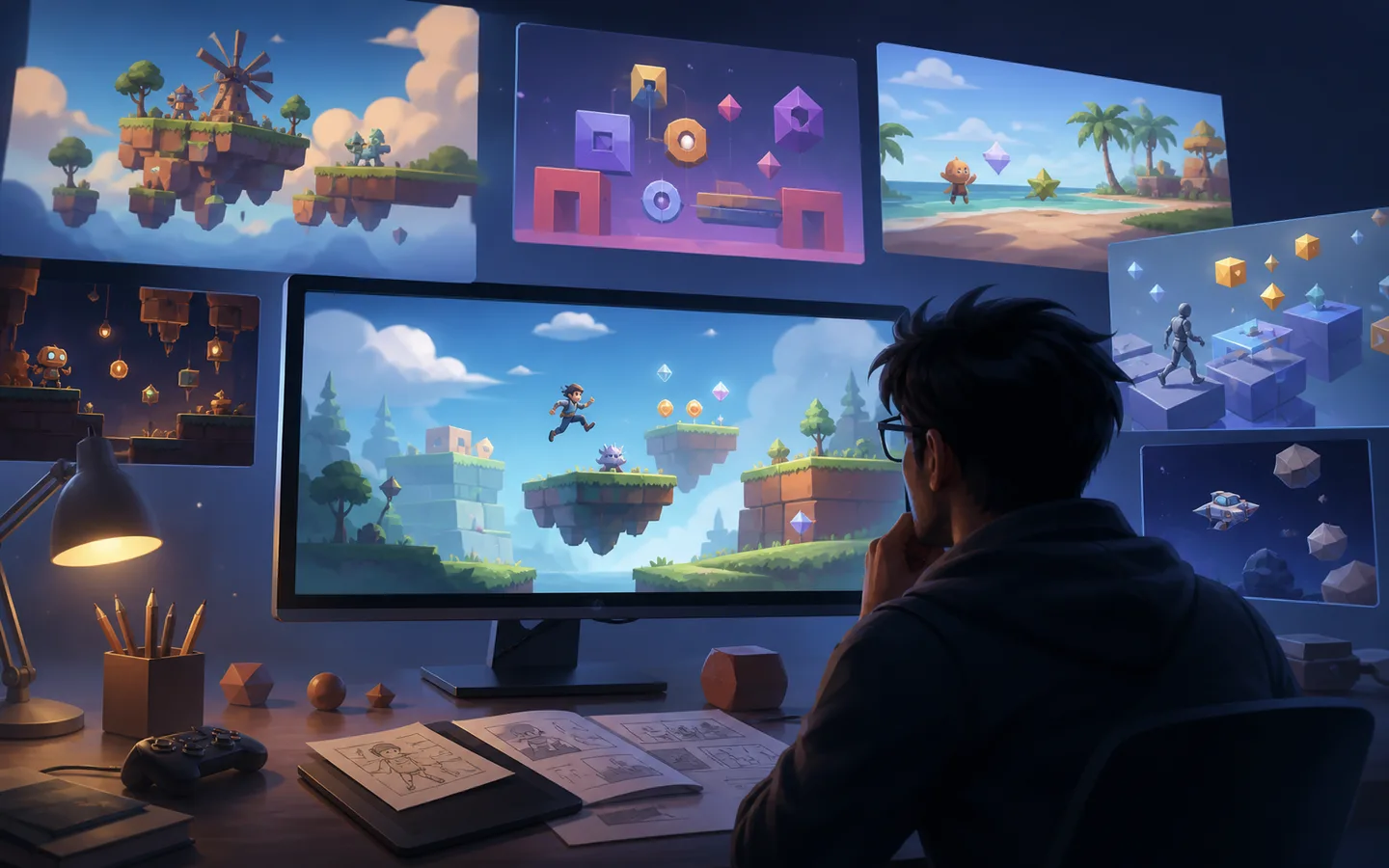 Cocos Creator game prototyping visual showing lp product proof