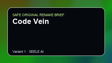 Code Vein Game Customer Remake preview