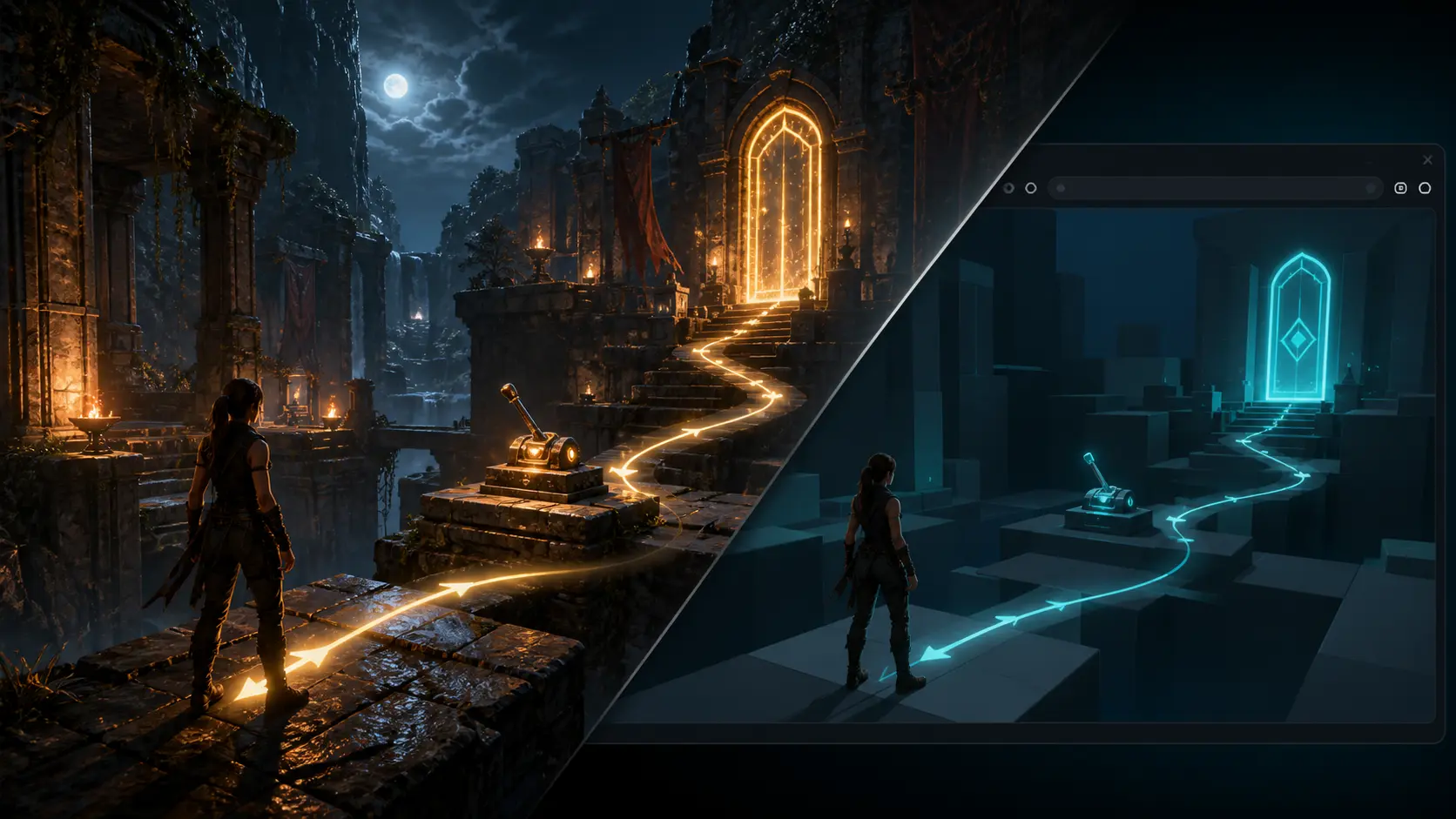 Unreal-Engine-Vergleich: Gegenüberstellung des Engine-Workflows mit einem Browser-Prototyp