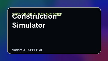 Construction Simulator original game remake reference artwork 3