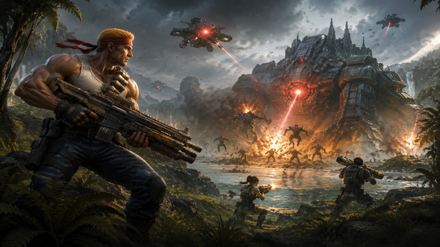 Contra Operation Galuga original game remake reference artwork 2