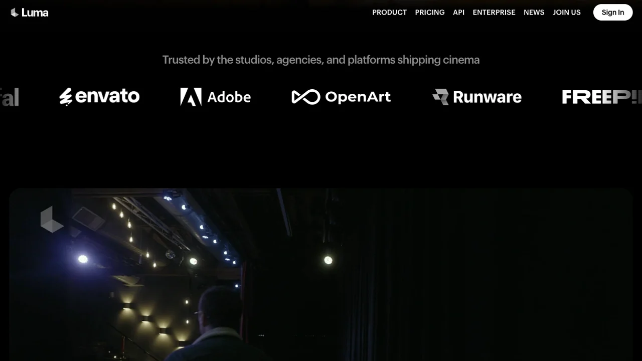 Runway vs Luma Agents for End-to-End Video Production Workflows: official luma public product or documentation page