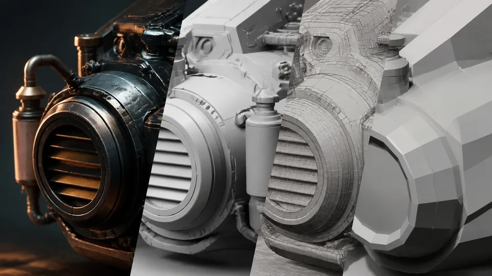 3D model format conversion visual showing lp feature 01