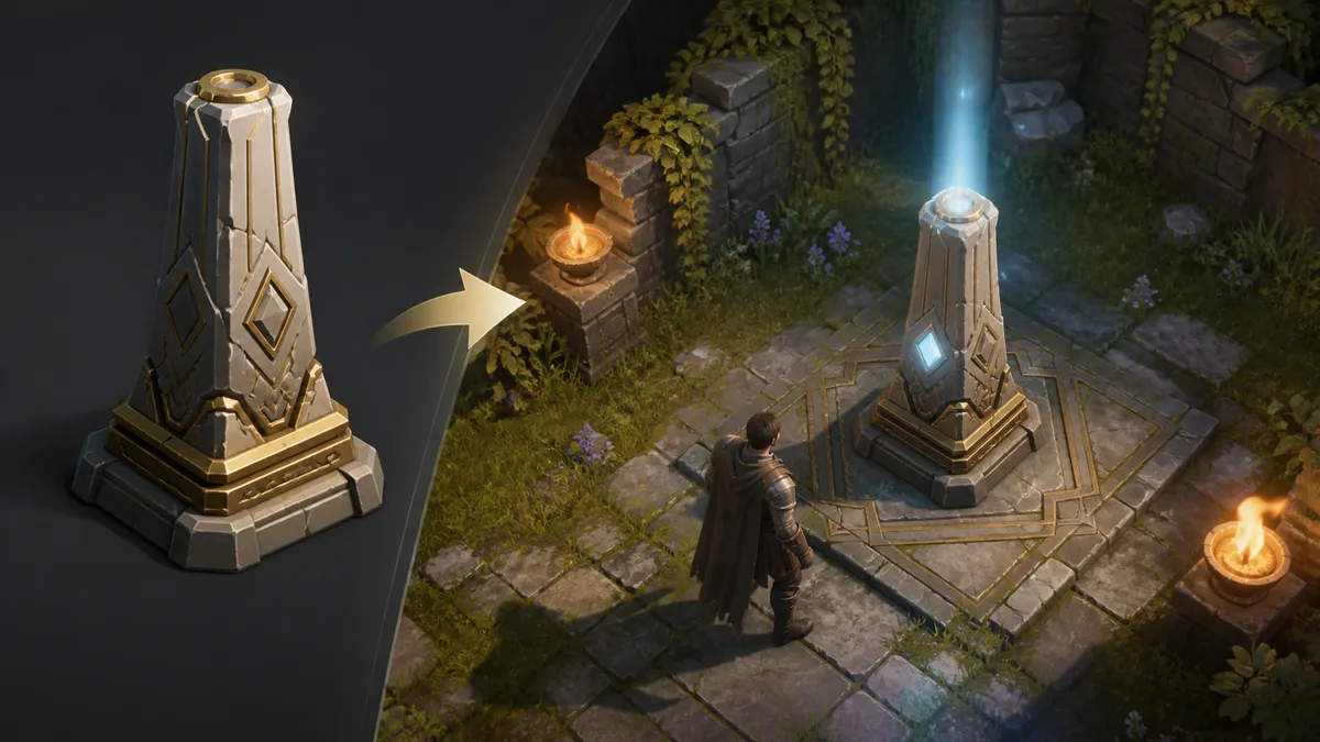 3D asset to playable prototype visual showing lp scenario 02