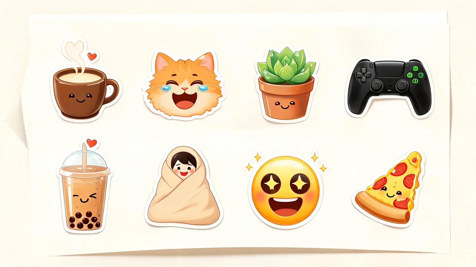 Close-up customizable emoji sets concept image with crisp subject focus