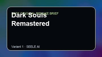 Dark Souls Remastered Game Customer Remake preview
