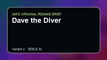 Dave the Diver original game remake reference artwork 2