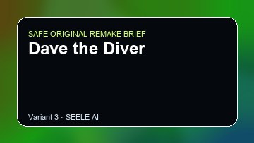 Dave the Diver original game remake reference artwork 3