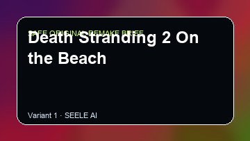 Death Stranding 2 On the Beach Game Customer Remake preview