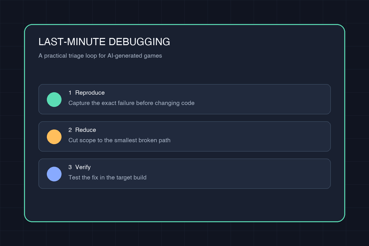 Can You Fix an AI-Generated Game Before a Game Jam Deadline?