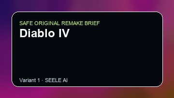 Diablo IV Game Customer Remake preview
