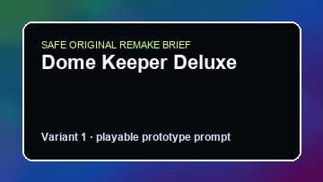 Dome Keeper Deluxe original dome keeper deluxe diy game reference artwork 1